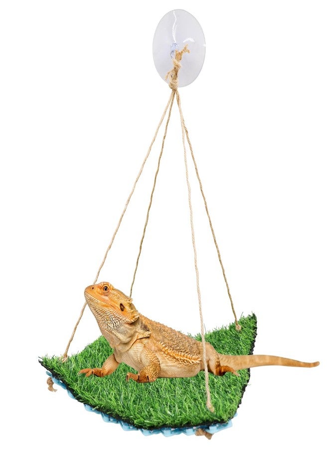 Neeenn Bearded Dragon Hammock, Bearded Dragon Bed, Artificial Plant Lizard Swing Toys, Reptile Habitat Decor, Tank and Aquarium Accessories for Hermit Crab Chameleon Birds Rats Hamster - Image 1